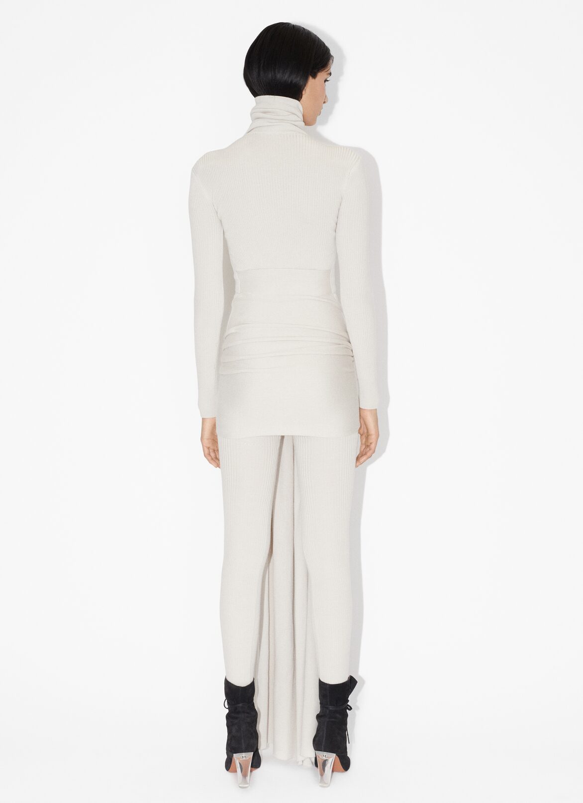 Turtleneck cashmere sweater ALAÏA BEIGE TURTLENECK CASHMERE SWEATER